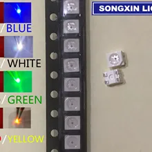 20 шт. 3528 SMD светодиодный двухцветный красно-синий красный/желтый/зеленый/белый/синий зеленый светодиодный s 1/35 модель железнодорожной железной дороги моделирующая PLCC-4