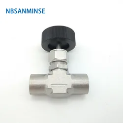 NBSANMINSE NV-F/M Air Water Mini Needle Valve Female/Male Thread 1/8 1/4 3/8 1/2 3/4 1 NPT  6000 Psi Cut Out Valve