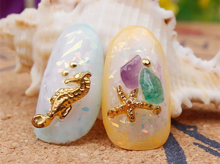 10 г натуральный нефрит гравий Стразы для дизайна ногтей кристалл камень японский стиль ногтей Ломтики DIY украшения
