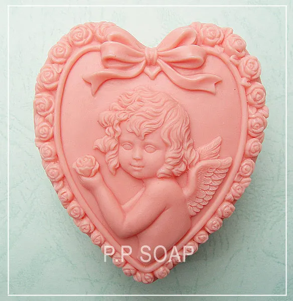 

The heart-shaped baby angel soap mould fondant cake molds soap chocolate mould for the kitchen baking