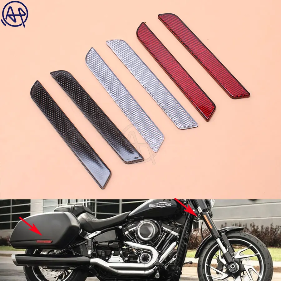 Latch Cover Smoke Pair of Hard Saddlebag Latch Cover Reflectors for FLHT FLT FLHX 2014-2017