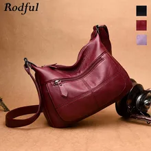 Rodful мягкие сумки через плечо из искусственной кожи для женщин Большая вместительная сумка-мессенджер Женская Повседневная сумка через плечо