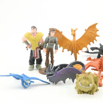 

12Pcs/set How to Train Your Dragon Toothless Fight The Dragon Nagas Suit PVC Action Figure Collectible Model Toy OPP 5CM L179