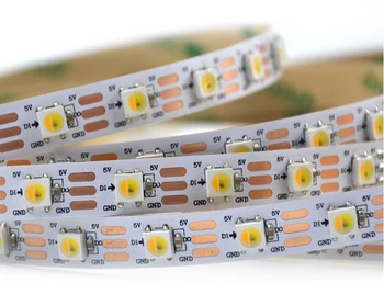 

[Seven Neon]Free shipping 5m/rool 60leds/meter IP20/65/67 waterproof SK6812 WWA (warm white+cool white+amber )led strip