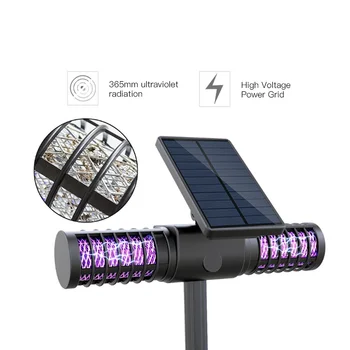 

Solar Mosquito Killer Lamp Outdoor Waterproof Villa Yard Garden LED Light Lawn Camping Lamp Large Bug Zapper Light Whole Night