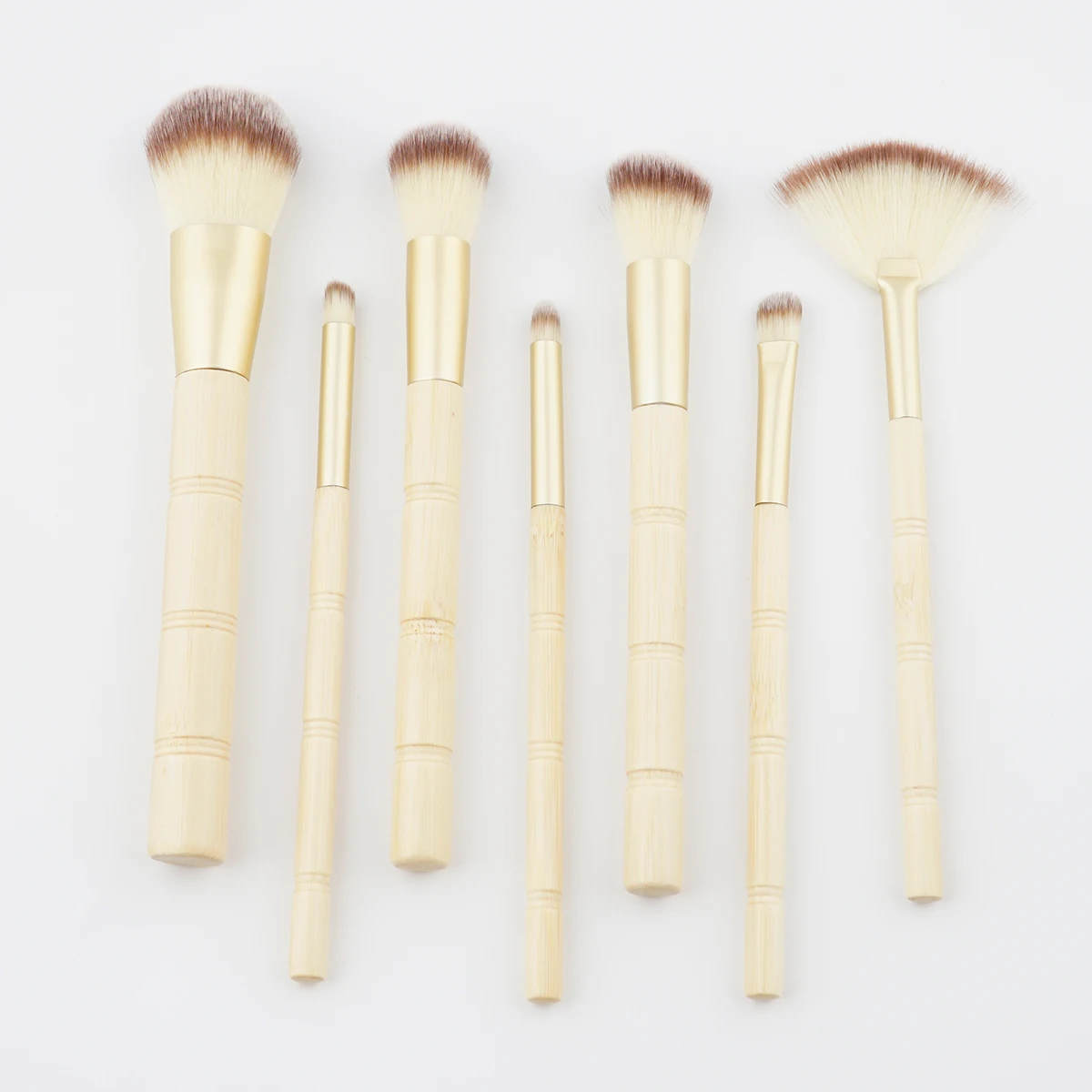 ELECOOL 7/1 шт кисти для макияжа веерообразные бамбуковые ручки нейлоновые волосы для тонального крема power Eye Shadow Pincel Maquiagem для женщин