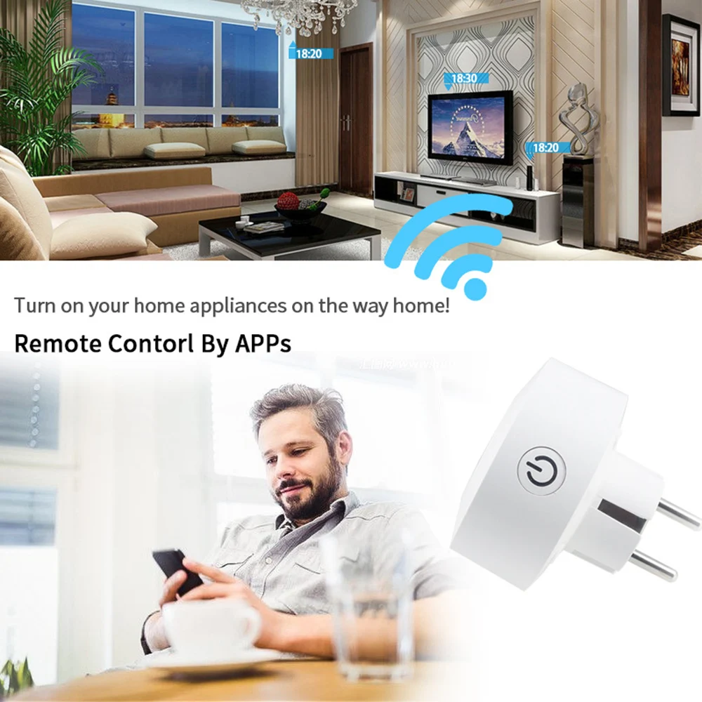 1/2/3 шт Smart Plug Wi-Fi умная розетка Мощность монитор ЕС 3 pin Франции Польша розетка работает с Google домашний мини-Alexa IFTTT