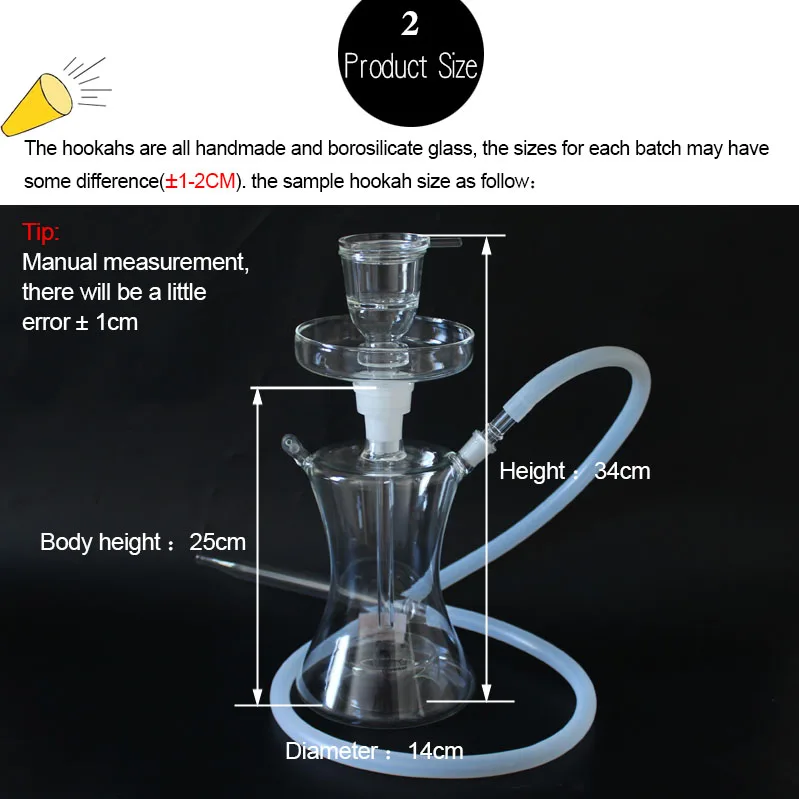 Glawaer маленький стеклянный кальян в русском стиле огромный паровой chicha испаритель