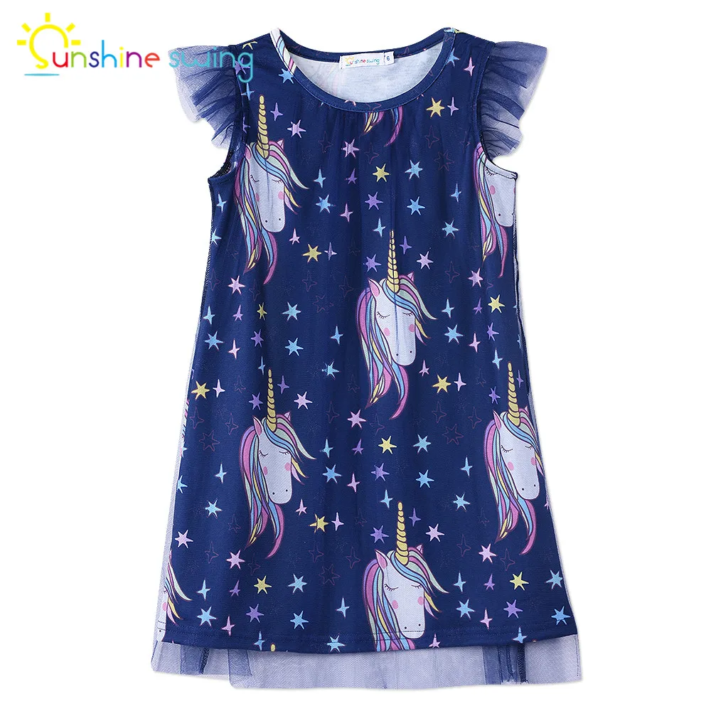 Sunshine Swing girls clothing Unicorn Dress Toddler Baby Knee Length