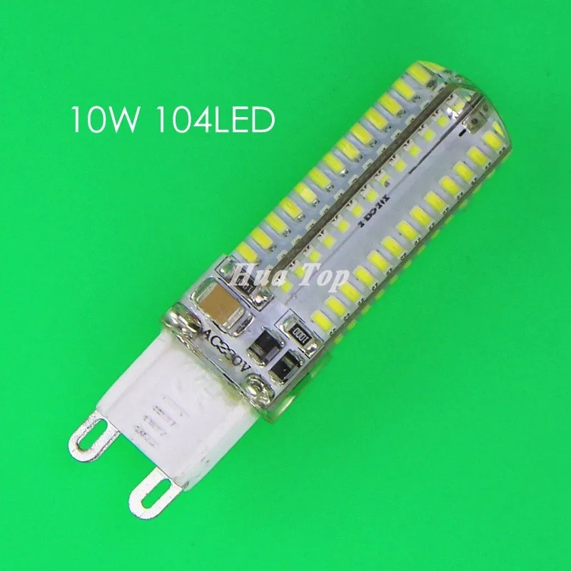 

5Pcs Mini G9 10W LED lamp 3014 SMD AC 220V 240V Sillcone body LED Corn Bulb 104LEDs Crystal Chandelier COB 360 degree Spot light