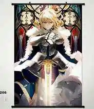 Аниме постер Fate/stay Night Fate Zero Saber настенная прокрутка печатная картина домашний