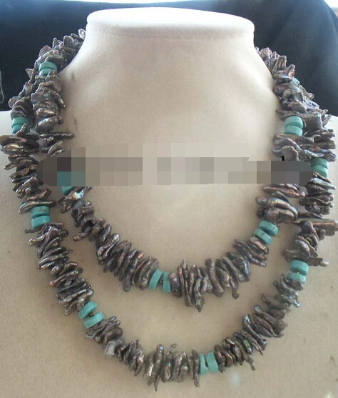 

huij 003069 freshwater pearl black reborn keshi necklace 35