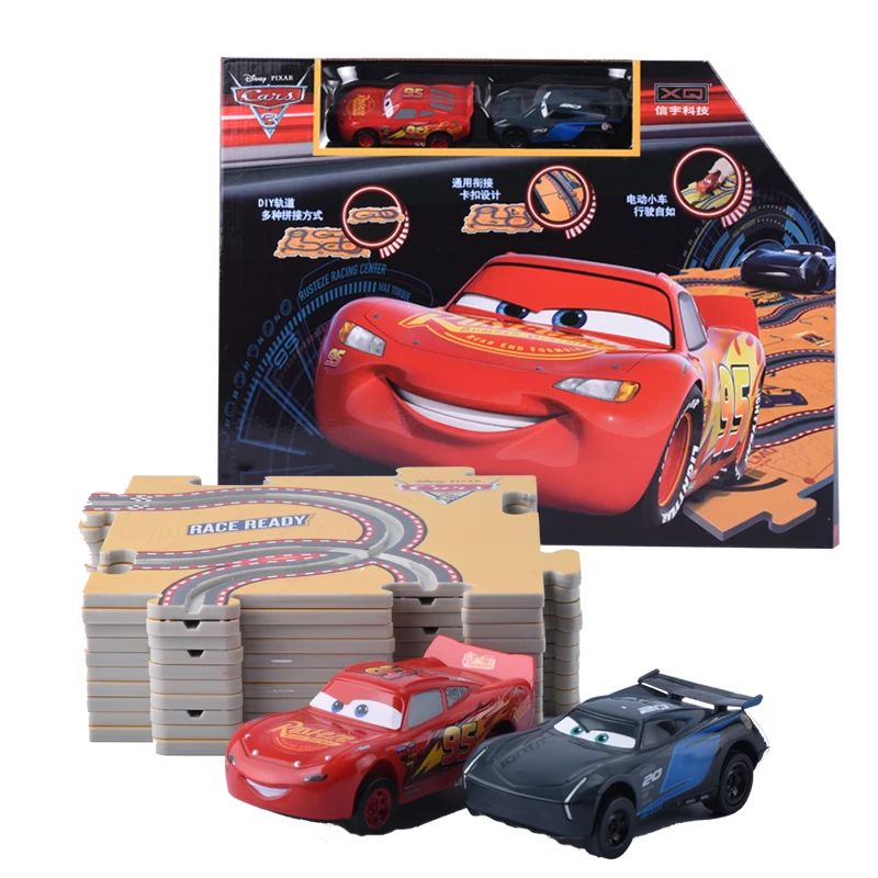 2020 Pixar Автомобиль 3 Трек автомобилей McQueen Storm Jackson 2 шт. электрические Слоты