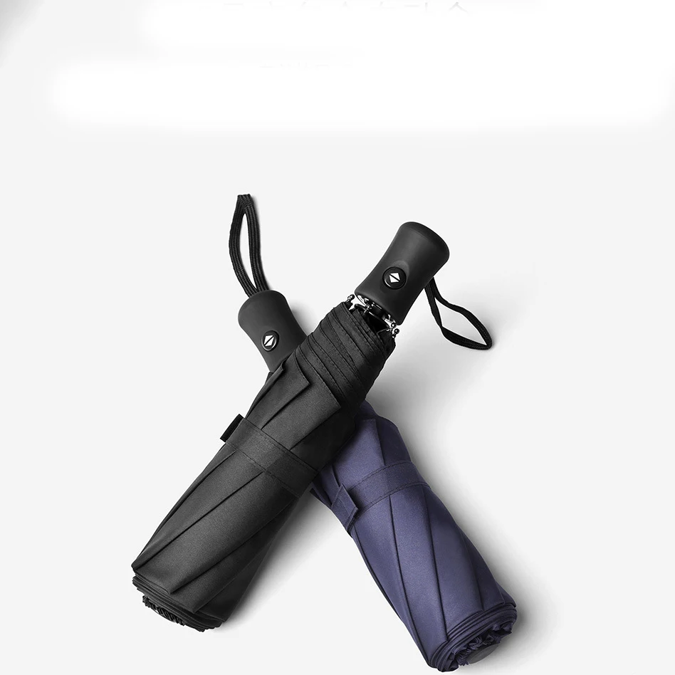 

Automatic umbrella for men and women folding rain and rain dual-use 3 fold sunscreen 8 bone anti-UV sun umbrella car