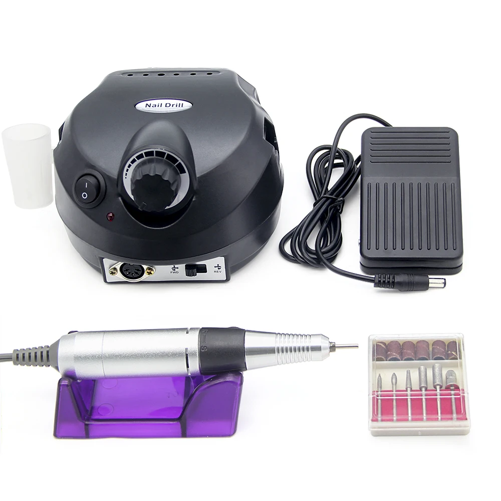 Ceny LKE 30000 obr min Pro elektryczna wiertarka do paznokci aparaty do Manicure Pedicure z nożem i paznokci wiertarka do paznokci sztuka zestaw do paznokci narzędzia