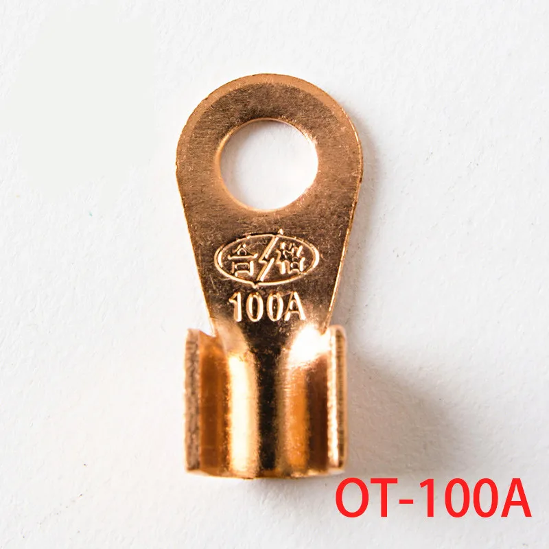 

20Pcs 100A Copper Battery Cable Connector Terminal Crimping 10-25mm2 Wire