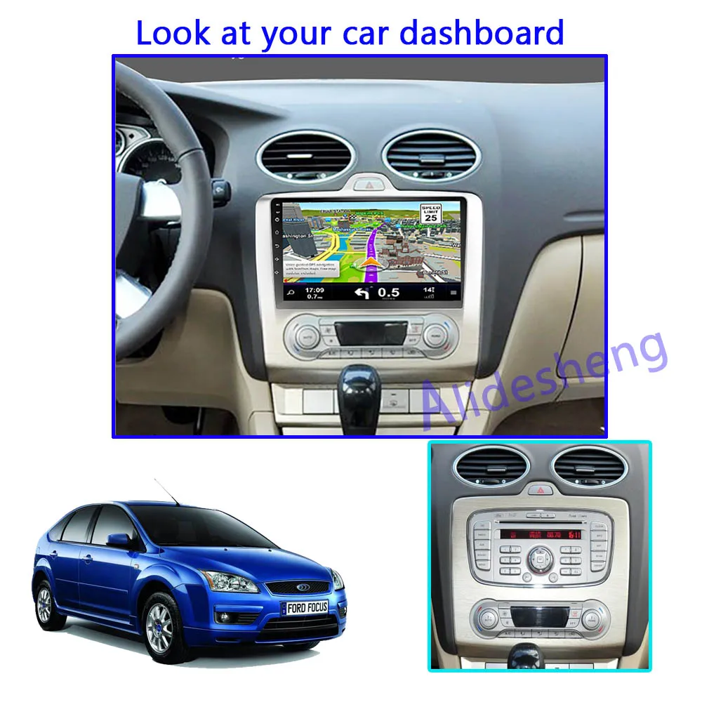 Discount Android 8.1 Car Radio Multimedia Player For Ford Focus Exi MT AT Mk2 Mk3 2004 2005 2006 2007 2008 2009 2010 2011 GPS Navigation 2
