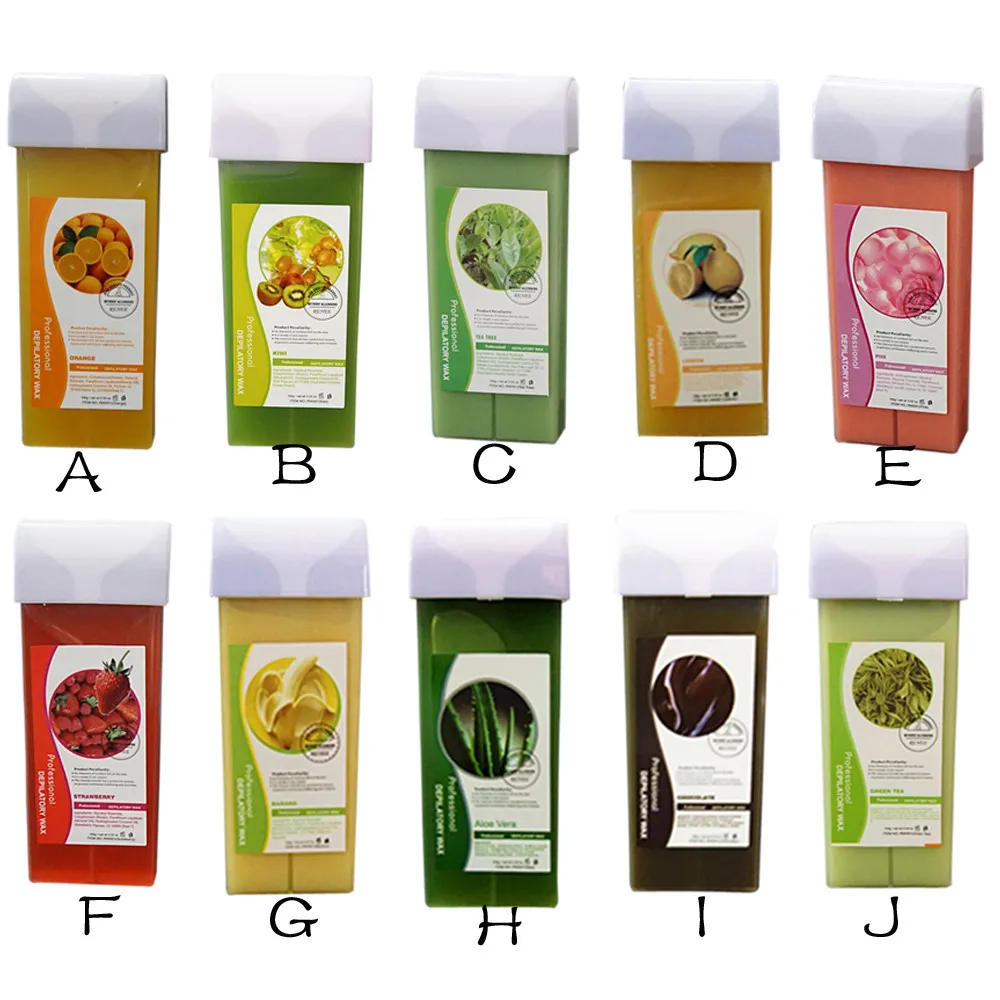 

100g Depilatory Wax Cartridge Hair Removal Cream 10 Flavor Roll-On Hot Hair Removal For Women And Men #YJ3