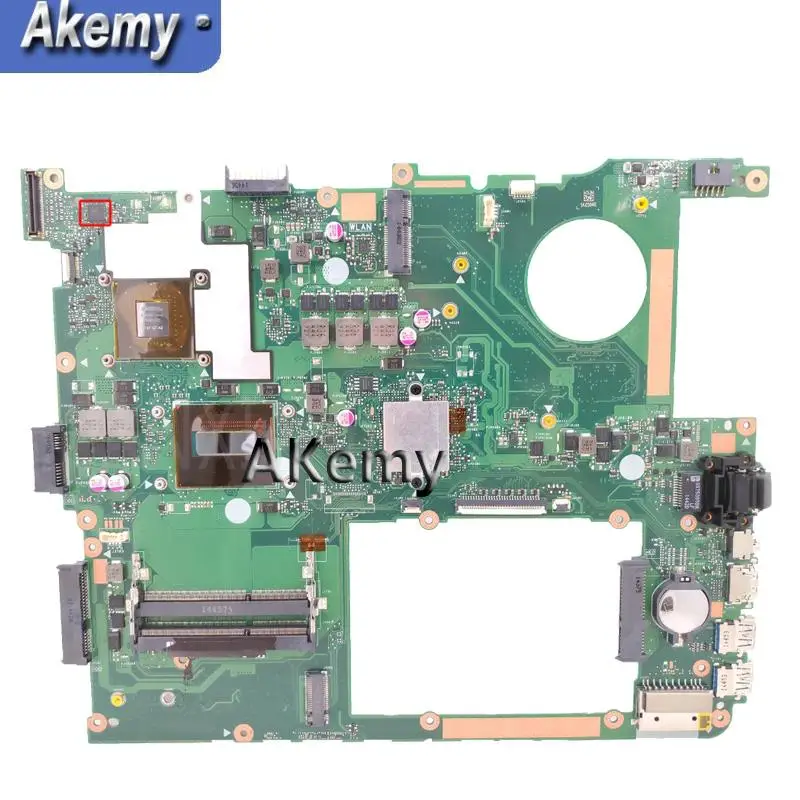 AK N751JX материнская плата для ноутбука ASUS N751JX N751J N751 тестовая оригинальная материнская плата I7-4710HQ GTX850M-4G LVDS/EDP