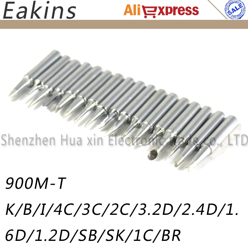 18 шт./лот 900M T бессвинцовый паяльный наконечник для 36 SAIKE ATTEN AOYUE KADA YIHUA паяльная