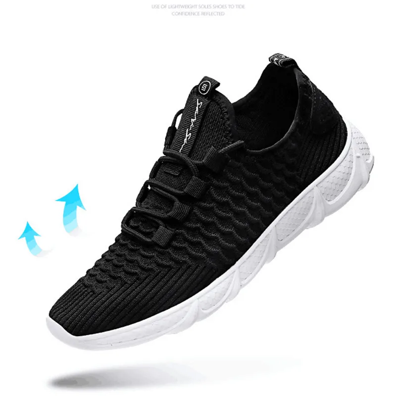 

2019 fly woven breathable scales mesh fashion casual running shoes