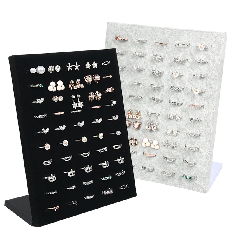  Velvet Ring Display Holder Stand for Store 50 Seat for Rings Storage Jewelry Display Wall Jewellry 