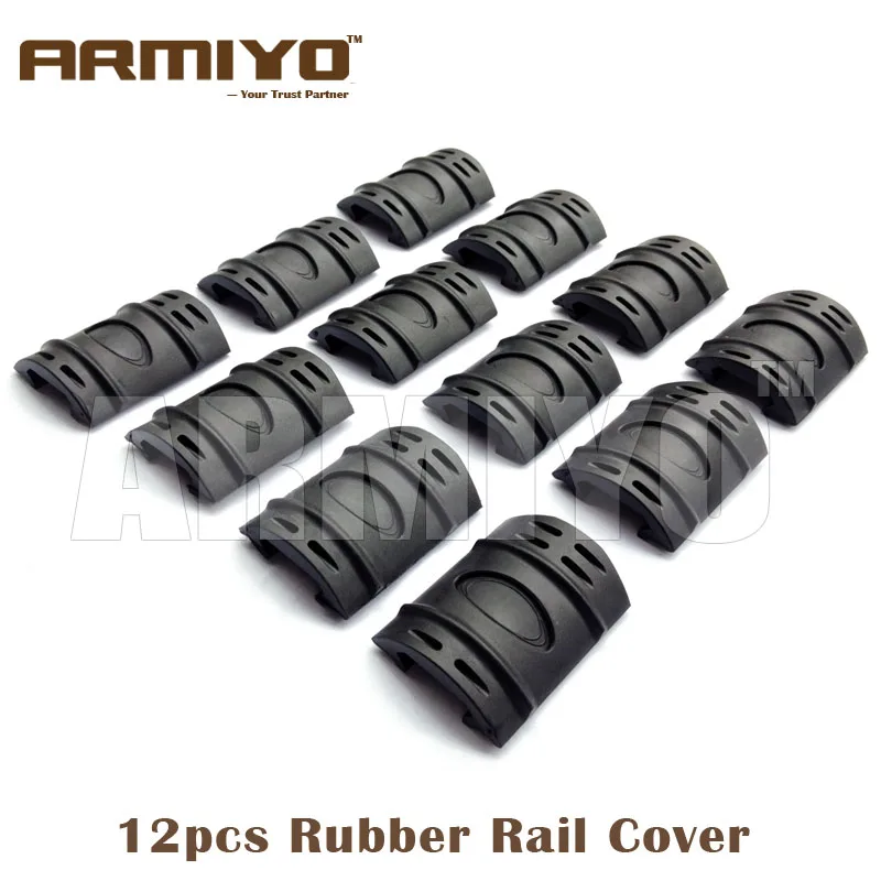 Armiyo 12pcs/pack Durable Rubber Airsoft Handguard Barrel Cover 20mm