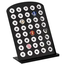 40 шт. защелки дисплей подходит для взаимозаменяемых 18 мм металла ремесло кнопки держатель доска черный акрил Высокое качество DIY ювелирные изделия