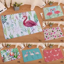 Фланелевый ковер с изображением фламинго, украшение для дома, декоративный нескользящий коврик, домашний ковер 40X60 см