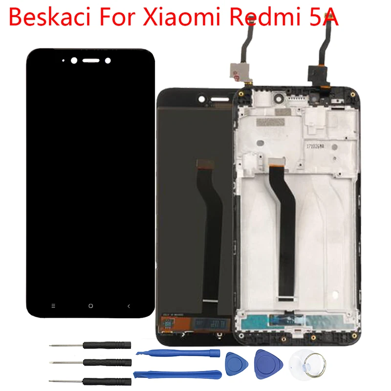 Beskaci Redmi 5A Дисплей для Xiaomi ЖК-дисплей с рамкой Сенсорный экран планшета Ассамблеи