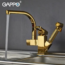 Gappo kitchen Faucets golden rotatable kitchen pull out water mixer Faucets flexible kitchen water sink mixer tap armatur