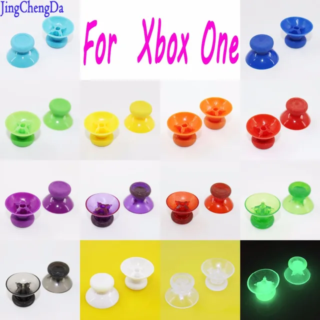 Cheap 2Pcs Black red clear green blue yellow Replacement Analog Thumbstick Thumb Stick for Xbox one Controller