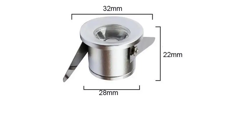 MINI dimmable Downlight led Cabinet 3W Recessed Spot light + Led Driver Pure Nature Warm white and White Silver black