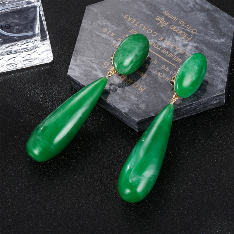 

luxury Gems Stone Earrings ZA Resin Elegance Goddess Earrings Jewelry For Women Girl Birthday Anniversary Gifts