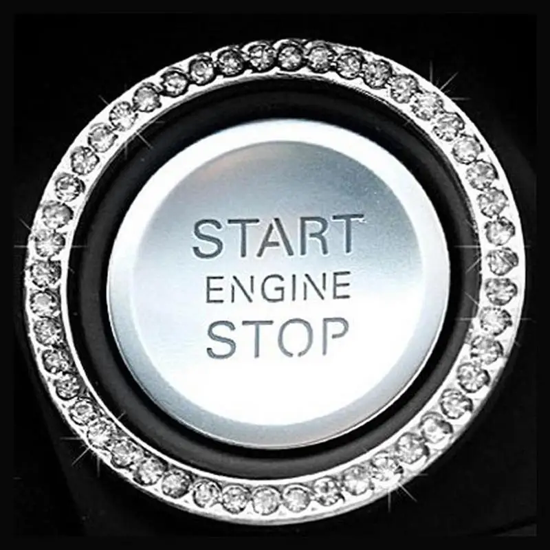 Авто 40 мм/1.57in OD стайлинг автомобилей декоративная кнопка старта декоративные алмазные Стразы шикарные бриллианты кольцо