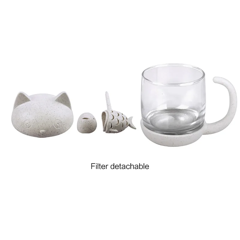 Baffect кружка сито кружка кот кружки чайная кружка стеклянная кружка для воды чайное ситечко заварник чайные пакеты