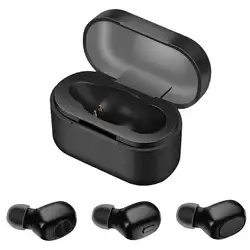 Невидимые наушники Bluetooth с одним ухом Беспроводные спортивные мини-наушники с зарядным устройством HIFI Качество звука Стерео