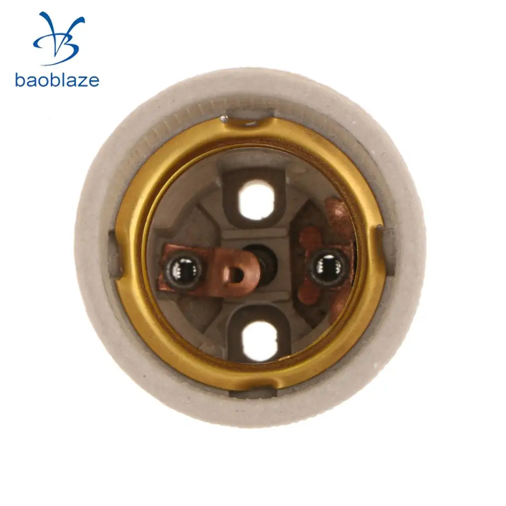 5pcs E27 Screw Base Ceramic Pottery Lamp Holder Lamp Base Light Bulb Socket Lamp Fittings Adapter	