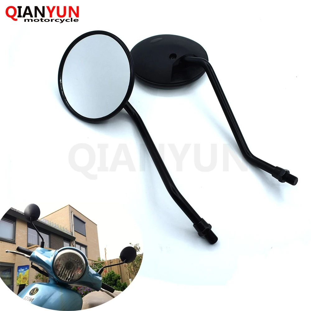

One Pair Circle Motorcycle Mirror Rear View Mirrors For Motorcycles E-Bike Honda Scooter Kawasaki Suzuki Yamaha 10mm