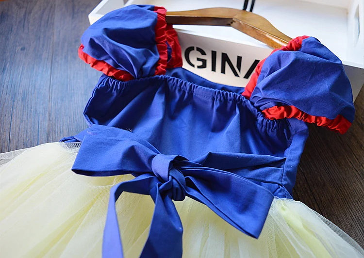 Платье принцессы Белоснежки; костюм для девочек; Детские костюмы; нарядное платье для дня рождения; летняя одежда для маленьких девочек