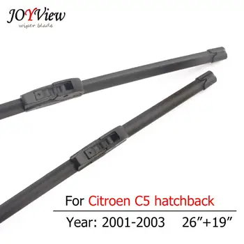

S410 Front Windshield Wiper Blades for Citroen C5 Hatchback 2001 2002 2003 Hook Type Car Wipers 26 + 19 inches