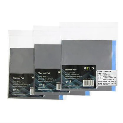 Billige GELID wärmeableitung thermische pad notebook thermische fett gpu karte north south brücke cooling12W mk 120x120mm 0,5mm 1,0mm 1,5mm