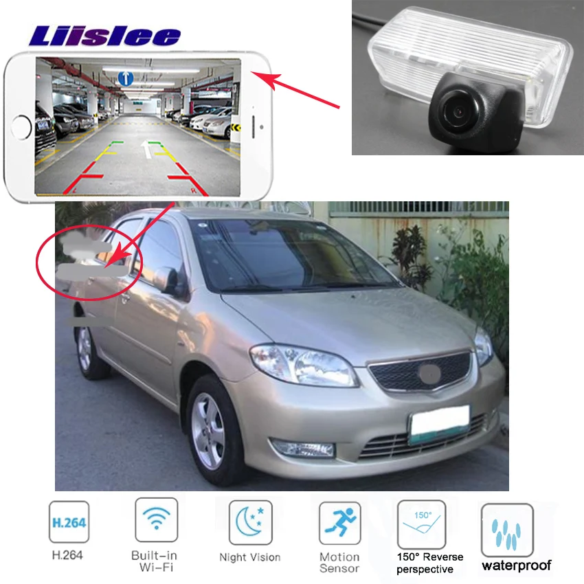 4 wireless Rear View Camera  for toyota Vios Soluna XP40 MK1 2002~2007 CCD Night Vision Backup camera Reverse Camera Parking