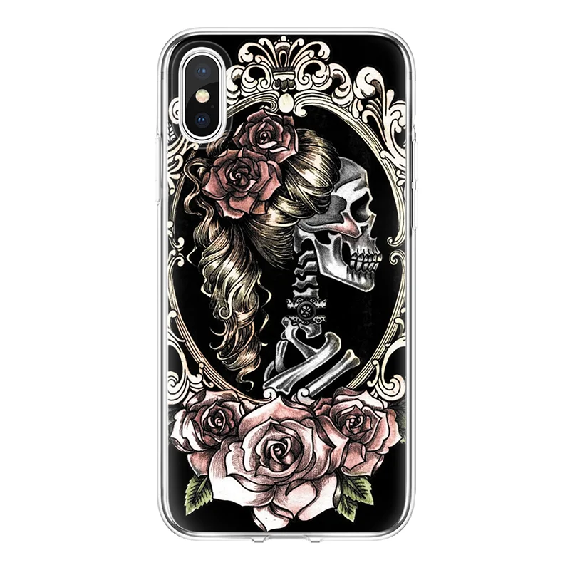 Чехол с черепом и ужасом для iPhone X 6 6s S 7 8 Plus|Бамперы| |