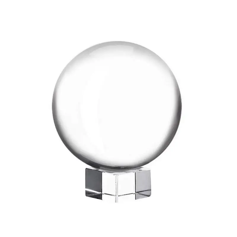 K9 прозрачный хрустальный шар украшения Art Crystal Опора Sphere фотографии свадебные стеклянный Декор для дома мяч - Цвет: 80mm With seat