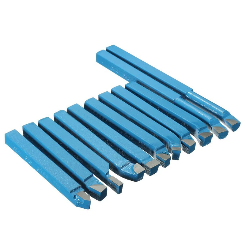 11Pcs Carbide Tip Tipped Brazed Cutter Tools Bit Milling Set 8mm/10mm