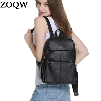 

Hot Sales 2018 Women's Backpack Waterproof PU Leather Backpacks For Teenage Girls Female Casual School Bags Ladies JF0017