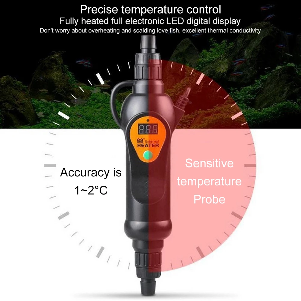 Aquarium Heater LED Digital Display Fish Tank Water Adjustable Temperature