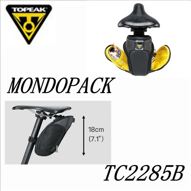 Flash Deal TOPEAK TC2285B/2286B/2287B MondoPack Bike Seatpost Bag Strap Mount Saddle Bicycle Bag with Magic Strap Buckles Bike Pannier 3