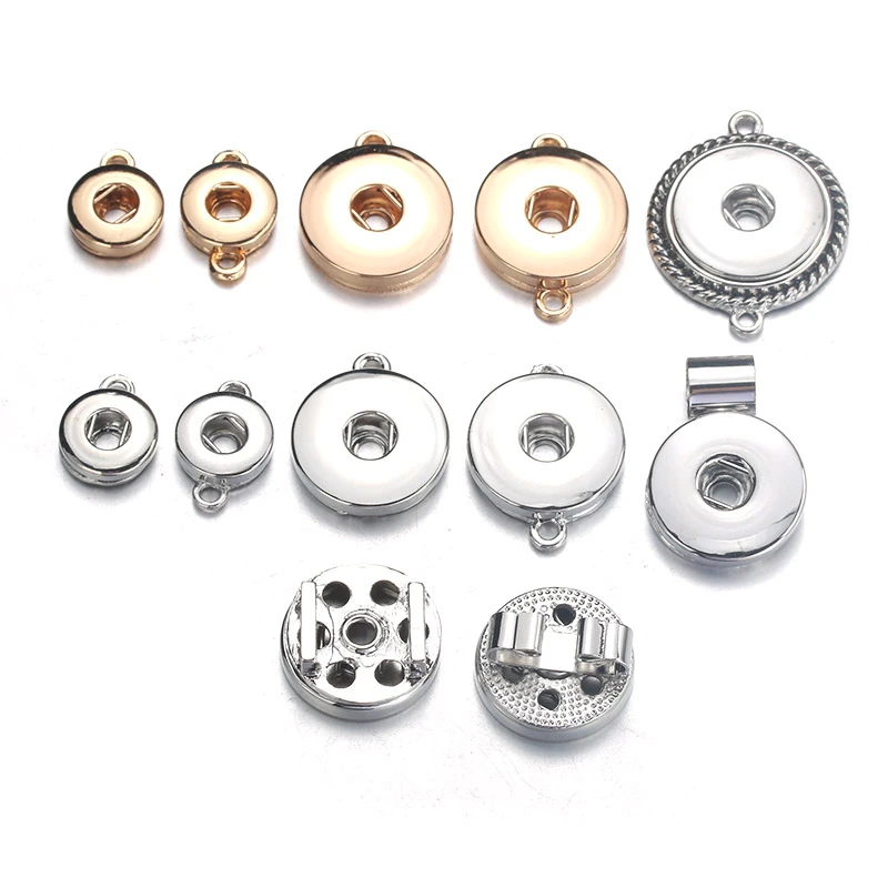 new 10pcs 12mm double button stainless steel snaps jewelry diy charms bangles 